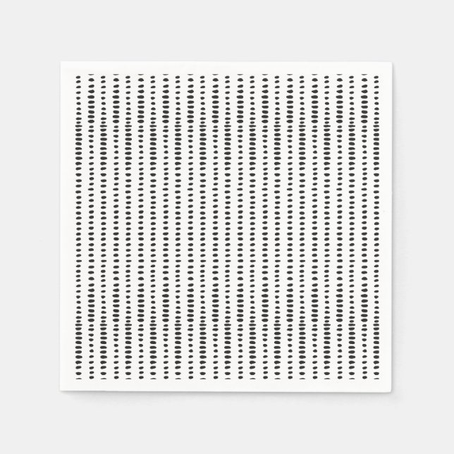 Serviettes Jetables Papier Motif Abstrait noir et blanc tendance Napki (Devant)