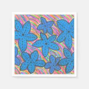 Serviettes Jetables Papier Rainbow Starfish brillant