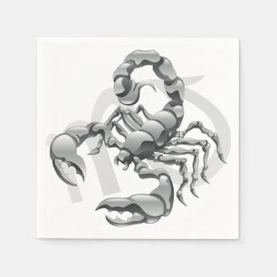 Serviettes Jetables Papier Scorpion
