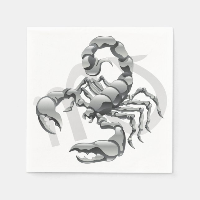 Serviettes Jetables Papier Scorpion (Devant)