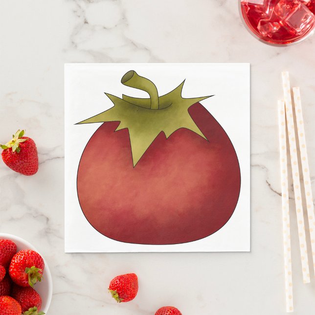 Serviettes Jetables Papier tomate mûr (Créateur téléchargé)