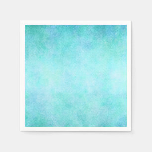 Serviettes Jetables Papier turquoise bleu-clair d'aquarelle d'Aqua