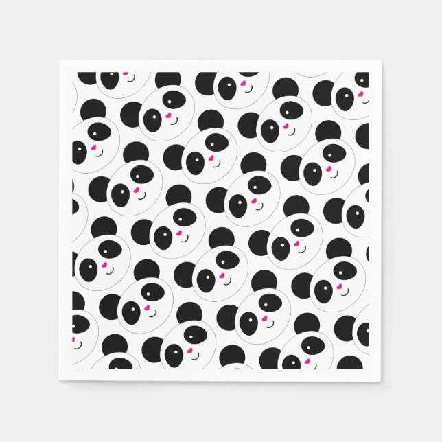 Serviettes Jetables Parti Panda (Devant)