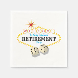 Serviettes Jetables Partie de retraite de chapiteau de Las Vegas