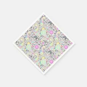 Serviettes Jetables Pastel paisley