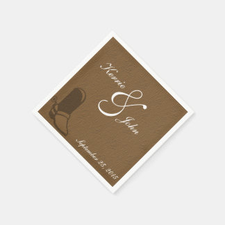 Serviettes Jetables Pays Thème Mariage Papier Napkins
