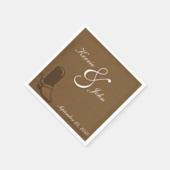 Serviettes Jetables Pays Thème Mariage Papier Napkins (Coin)
