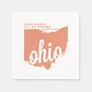 Serviettes Jetables pêche des textes   de chanson de l'Ohio  