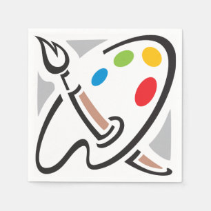 Serviettes Jetables Peintres Palette Papier serviettes