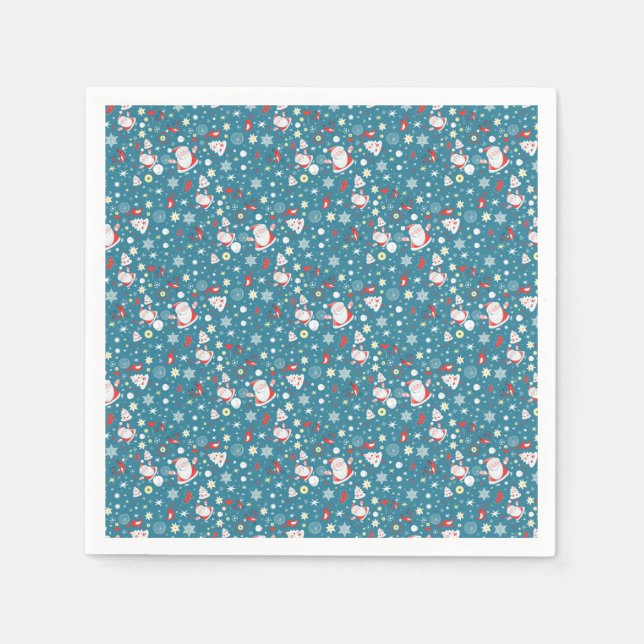 Serviettes Jetables Père Noël Love Motif (Devant)