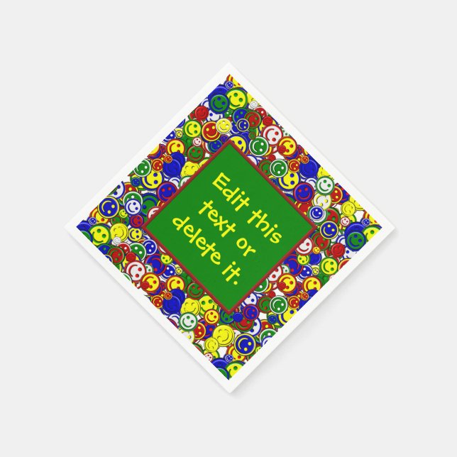 Serviettes Jetables Perles de visage Joyeuses primaires 3-GREEN PAPER  (Coin)