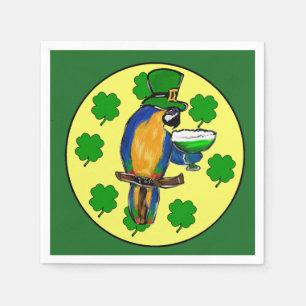 SERVIETTES JETABLES PERROQUET ST. PATTY