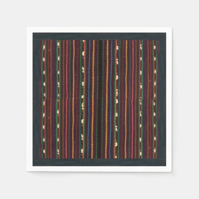 Serviettes Jetables Peruvien Inca Tisser des bandes de design (Devant)