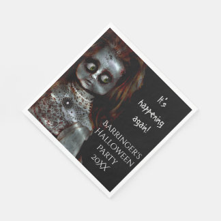 Serviettes Jetables Peur Poupée effrayante Halloween Party Napkin