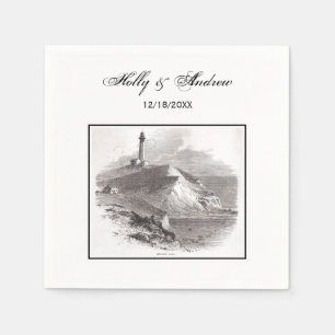 Serviettes Jetables Phare de Montauk Point Hamptons Long Island NY