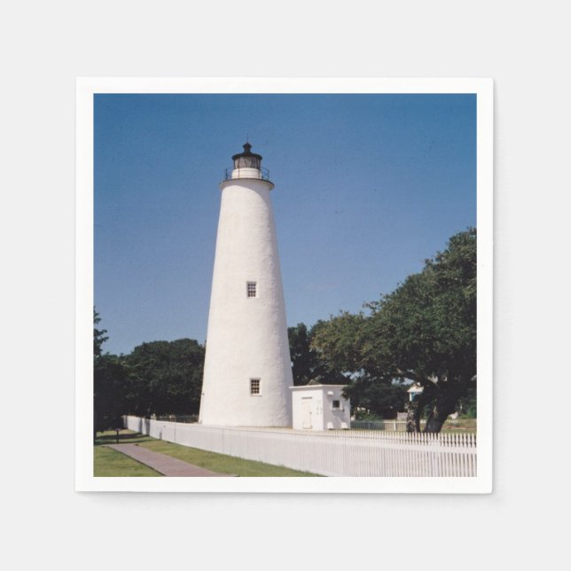 Serviettes Jetables Phare d'Ocracoke (Devant)