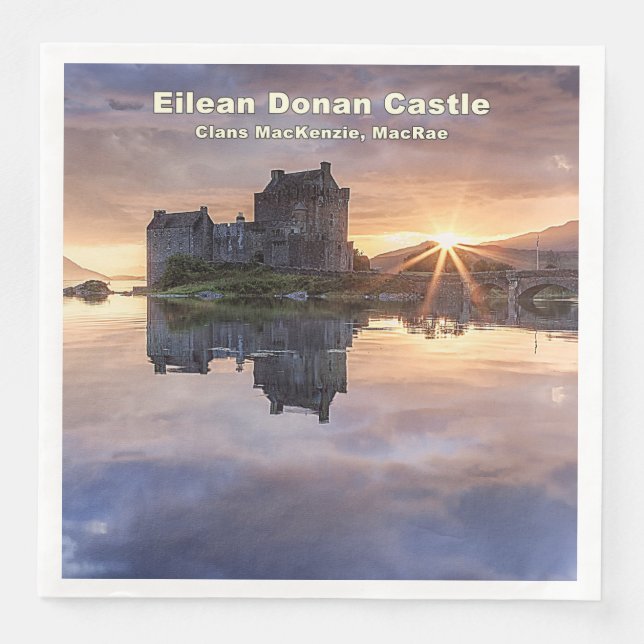 Serviettes Jetables Photo du château Eilean Donan de MacKenzie MacRae (Devant)