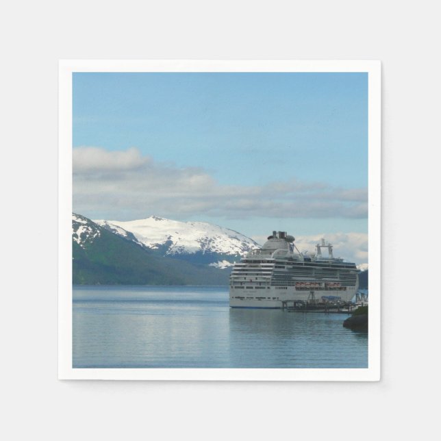 Serviettes Jetables Photographie de voyage de croisière en Alaska (Devant)