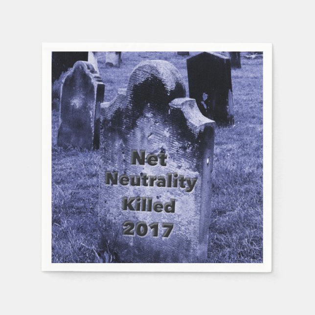 Serviettes Jetables Pierre d'entrée de neutralité Net RIP (Devant)