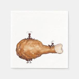 Serviettes Jetables Pique-nique de poulet frit