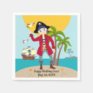 Serviettes Jetables Pirate kid birthday