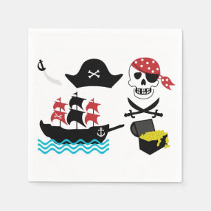 Serviettes Jetables Pirates Cocktail Napkin