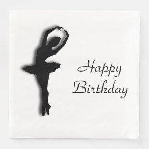 Serviettes Jetables Pirouette de Ballerina en vert jardin