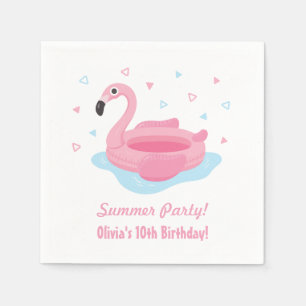 Serviettes Jetables Piscine de Flamant rose rose Float Été Fournitures