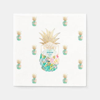 Serviettes Jetables PixDezines Aloha Ananas/do-it-yourself arrière - p