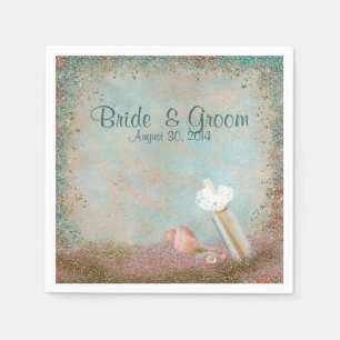 Serviettes Jetables Plage tropicale