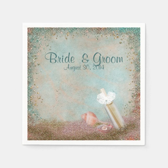 Serviettes Jetables Plage tropicale (Devant)