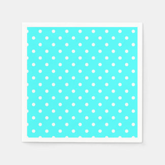 Serviettes Jetables Pneuka turquoise point glamour moderne