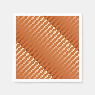 Serviettes Jetables Points en satin - rouille et cuivre