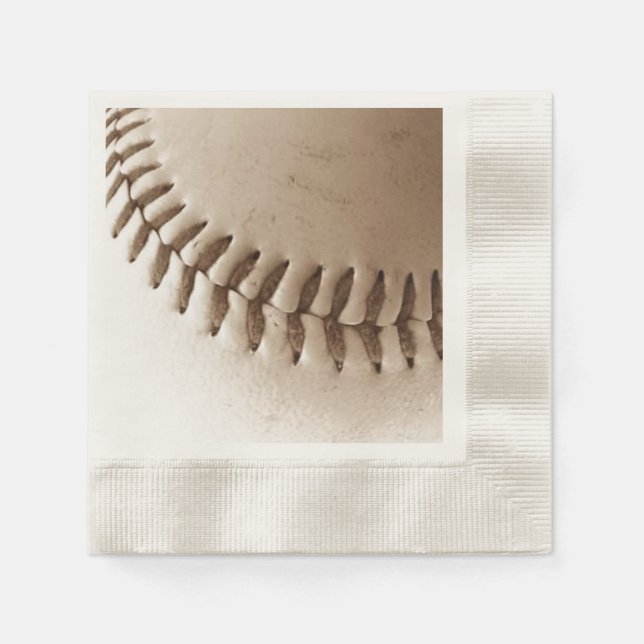 Serviettes Jetables Points Nostalgiques De Baseball (Devant)