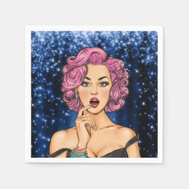 Serviettes Jetables Pop Art Occasion Spéciale Cocktail Serviettes