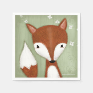 Serviettes Jetables Portrait Fox