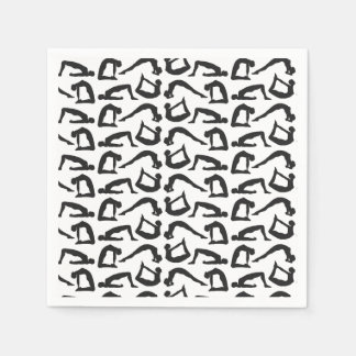Serviettes Jetables Positions de yoga Silhouettes