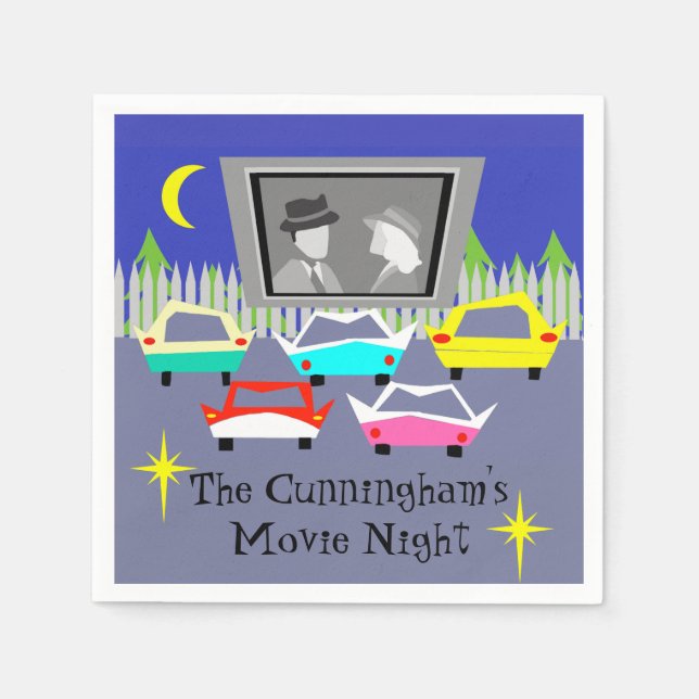 Serviettes jetables pour mini-cinéma de petite vil (Devant)