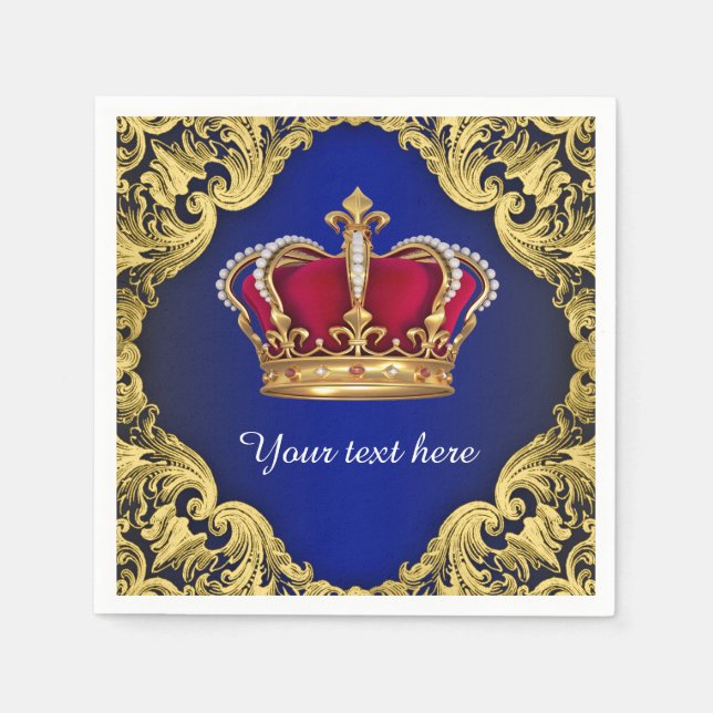 Serviettes Jetables Prince Baby shower (Devant)