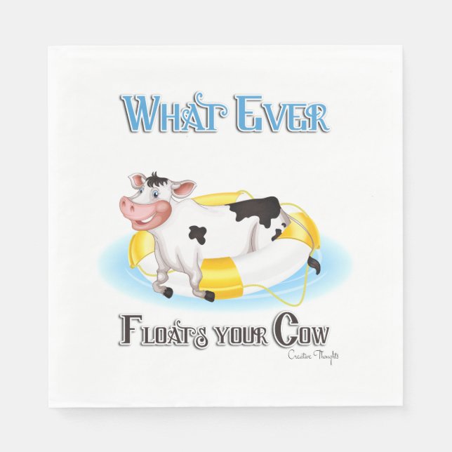 Serviettes Jetables Quelle que soit la chaudière de votre vache (Devant)