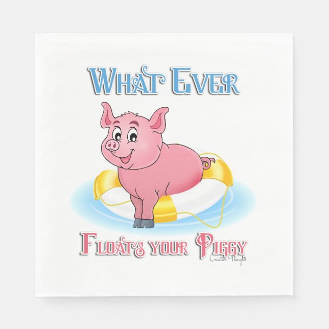 Serviettes Jetables Quelle Que Soit La Flotte De Votre Piggy (Devant)