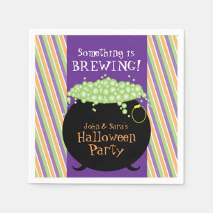 Serviettes Jetables Quelque chose se prépare, Fête d'Halloween personn