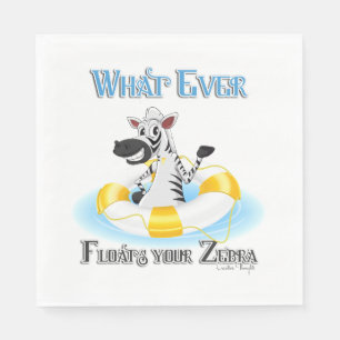 Serviettes Jetables Quoi qu'il flotte votre Zebra