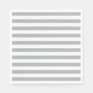 Serviettes Jetables Rayures horizontales grises
