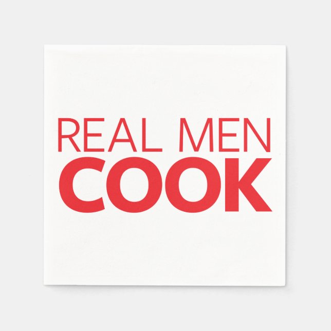 Serviettes Jetables Real Men Cook (Devant)