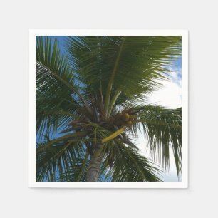 Serviettes Jetables Regard sur le palmier à coco Nature tropicale