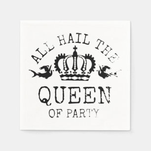 Serviettes Jetables Reine de partie