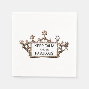 Serviettes Jetables "Restez calme et soyez fabuleux !" CONCEPTION DE T