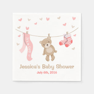 Serviettes Jetables Rose de fille de serviette de papier de baby