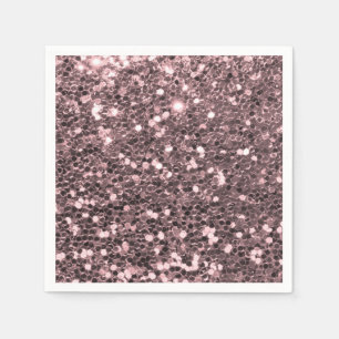 Serviettes Jetables Rose Gold Faux Parties scintillant Étincelles
